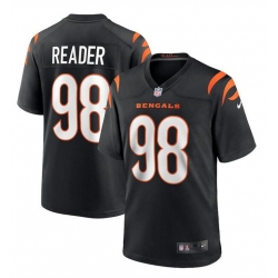 Men Cincinnati Bengals 98 D J  Reader Black Stitched Game Jersey