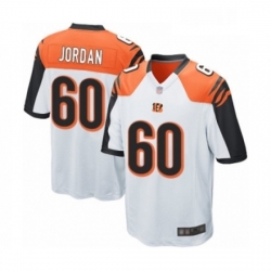 Mens Cincinnati Bengals 60 Michael Jordan Game White Football Jersey