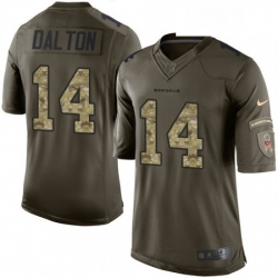 Mens Nike Cincinnati Bengals 14 Andy Dalton Limited Green Salute to Service NFL Jersey