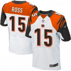 Mens Nike Cincinnati Bengals 15 John Ross Elite White NFL Jersey