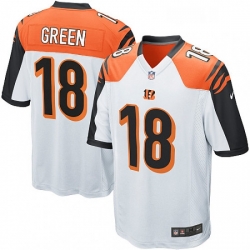 Mens Nike Cincinnati Bengals 18 AJ Green Game White NFL Jersey