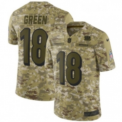 Mens Nike Cincinnati Bengals 18 AJ Green Limited Camo 2018 Salute to Service NFL Jersey