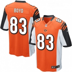 Mens Nike Cincinnati Bengals 83 Tyler Boyd Game Orange Alternate NFL Jersey