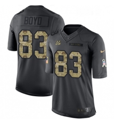 Mens Nike Cincinnati Bengals 83 Tyler Boyd Limited Black 2016 Salute to Service NFL Jersey