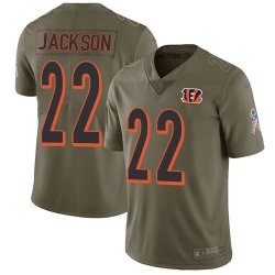 Nike Bengals #22 William Jackson Olive Mens Stitched NFL Limited 2017 Salute To Service Jersey