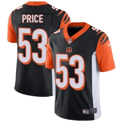 Nike Bengals #53 Billy Price Black Team Color Mens Stitched NFL Vapor Untouchable Limited Jersey