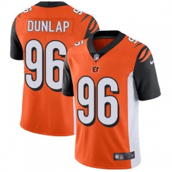 Nike Bengals #96 Carlos Dunlap Orange Alternate Mens Stitched NFL Vapor Untouchable Limited Jersey