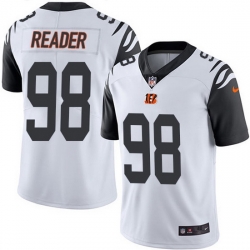 Nike Bengals 98 D J  Reader White Men Stitched NFL Limited Rush Jersey