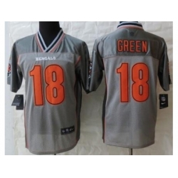 Nike Cincinnati Bengals 18 A.J. Green Grey Elite Vapor NFL Jersey