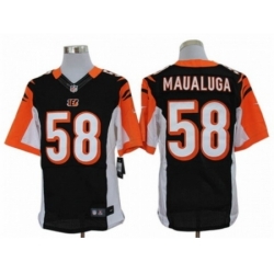 Nike Cincinnati Bengals 58 Rey Maualuga Black Elite NFL Jersey