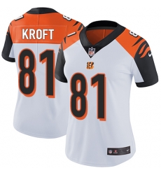 Nike Bengals #81 Tyler Kroft White Womens Stitched NFL Vapor Untouchable Limited Jersey