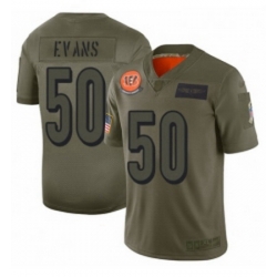 Womens Cincinnati Bengals 50 Jordan Evans Limited Camo 2019 Salute to Service Football Jersey