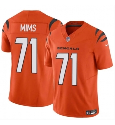 Youth Cincinnati Bengals 71 Amarius Mims Orange 2024 Draft F U S E Vapor Untouchable Limited Stitched Jersey