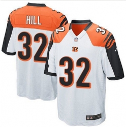 Youth Nike Bengals #32 Jeremy Hill White Stitched NFL Elite Jersey