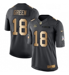 Youth Nike Cincinnati Bengals 18 AJ Green Limited BlackGold Salute to Service NFL Jersey