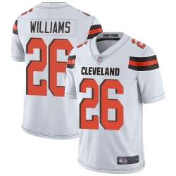 Browns 26 Greedy Williams White Men Stitched Football Vapor Untouchable Limited Jersey