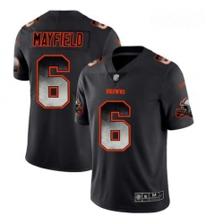 Browns 6 Baker Mayfield Black Men Stitched Football Vapor Untouchable Limited Smoke Fashion Jersey