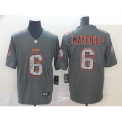 Browns 6 Baker Mayfield Gray Camo Vapor Untouchable Limited Jersey