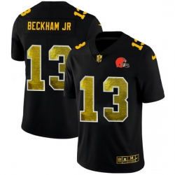 Cleveland Browns 13 Odell Beckham Jr  Men Black Nike Golden Sequin Vapor Limited NFL Jersey