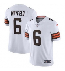 Cleveland Browns 6 Baker Mayfield Men Nike White 2020 Vapor Limited Jersey