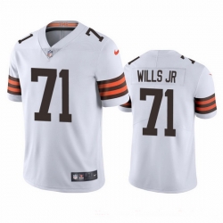 Cleveland Browns 71 Jedrick Wills Men Nike White 2020 NFL Draft Vapor Limited Jersey