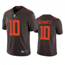 Men Cleveland Browns 10 Anthony Schwartz Brown Vapor Untouchable Limited Stitched Jersey