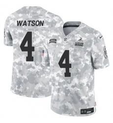 Men Cleveland Browns 4 Deshaun Watson 2024 F U S E Arctic Camo Salute To Service Limited Stitched Football Jersey