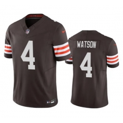 Men Cleveland Browns 4 Deshaun Watson Brown 2023 F.U.S.E. Vapor Untouchable Limited Stitched Jersey