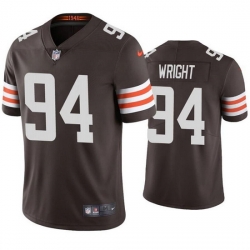 Men Cleveland Browns 94 Alex Wright Brown Vapor Untouchable Limited Stitched Jersey