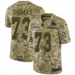 Mens Nike Cleveland Browns 73 Joe Thomas Limited Camo 2018 Salute to Service NFL Jersey