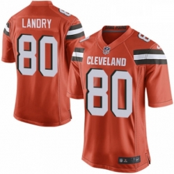 Mens Nike Cleveland Browns 80 Jarvis Landry Game Orange Alternate NFL Jersey