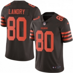 Mens Nike Cleveland Browns 80 Jarvis Landry Limited Brown Rush Vapor Untouchable NFL Jersey