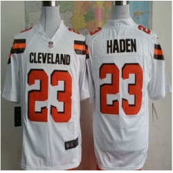 New Cleveland Browns #23 Joe Haden White Men Stitched NFL Game Jersey