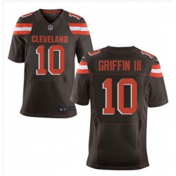 Nike Browns #10 Robert Griffin III Brown Team Color Mens Stitched NFL New Elite Jersey