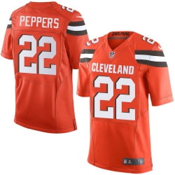 Nike Browns #22 Jabrill Peppers Orange Alternate Mens Stitched NFL New Elite Jersey