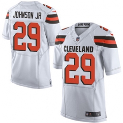 Nike Browns #29 Duke Johnson Jr White Mens Stitched NFL New Elite Jersey