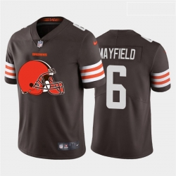 Nike Browns 6 Baker Mayfield Brown Team Big Logo Vapor Untouchable Limited Jersey