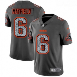 Nike Browns 6 Baker Mayfield Gray Camo Vapor Untouchable Limited Jersey