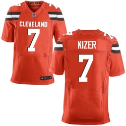 Nike Browns #7 DeShone Kizer Orange Alternate Mens Stitched NFL New Elite Jersey