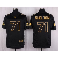 Nike Browns #71 Danny Shelton Black Mens Stitched NFL Elite Pro Line Gold Collection Jersey