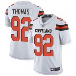 Nike Browns #92 Chad Thomas White Mens Stitched NFL Vapor Untouchable Limited Jersey