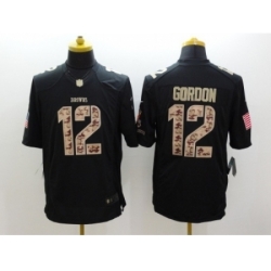 Nike Cleveland Browns 12 Josh Gordon black Limited Salute to Service NFL Jersey