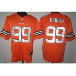 Nike Cleveland Browns 99 Paul Kruger Orange Elite NFL Jersey