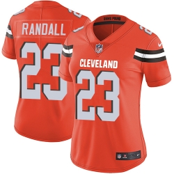 Nike Browns #23 Damarious Randall Orange Alternate Womens Stitched NFL Vapor Untouchable Limited Jersey