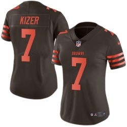 Nike Browns #7 DeShone Kizer Brown Womens Stitched NFL Limited Rush Jersey