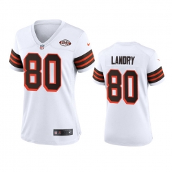 Women Cleveland Browns 80 Jarvis Landry Nike 1946 Collection Alternate Game Limited NFL Jersey   White