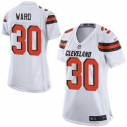 Womens Nike Cleveland Browns 30 Denzel Ward Game White NFL Jersey