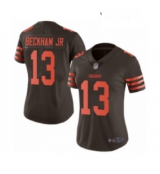 Womens Odell Beckham Jr Limited Brown Nike Jersey NFL Cleveland Browns 13 Rush Vapor Untouchable