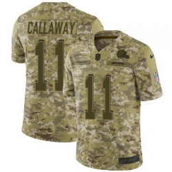 Browns 11 Antonio Callaway Camo Youth Stitched Football Limited 2018 Salute to Service Jersey