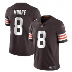 Youth Cleveland Browns 8 Elijah Moore Brown Vapor Limited Stitched Football Jersey